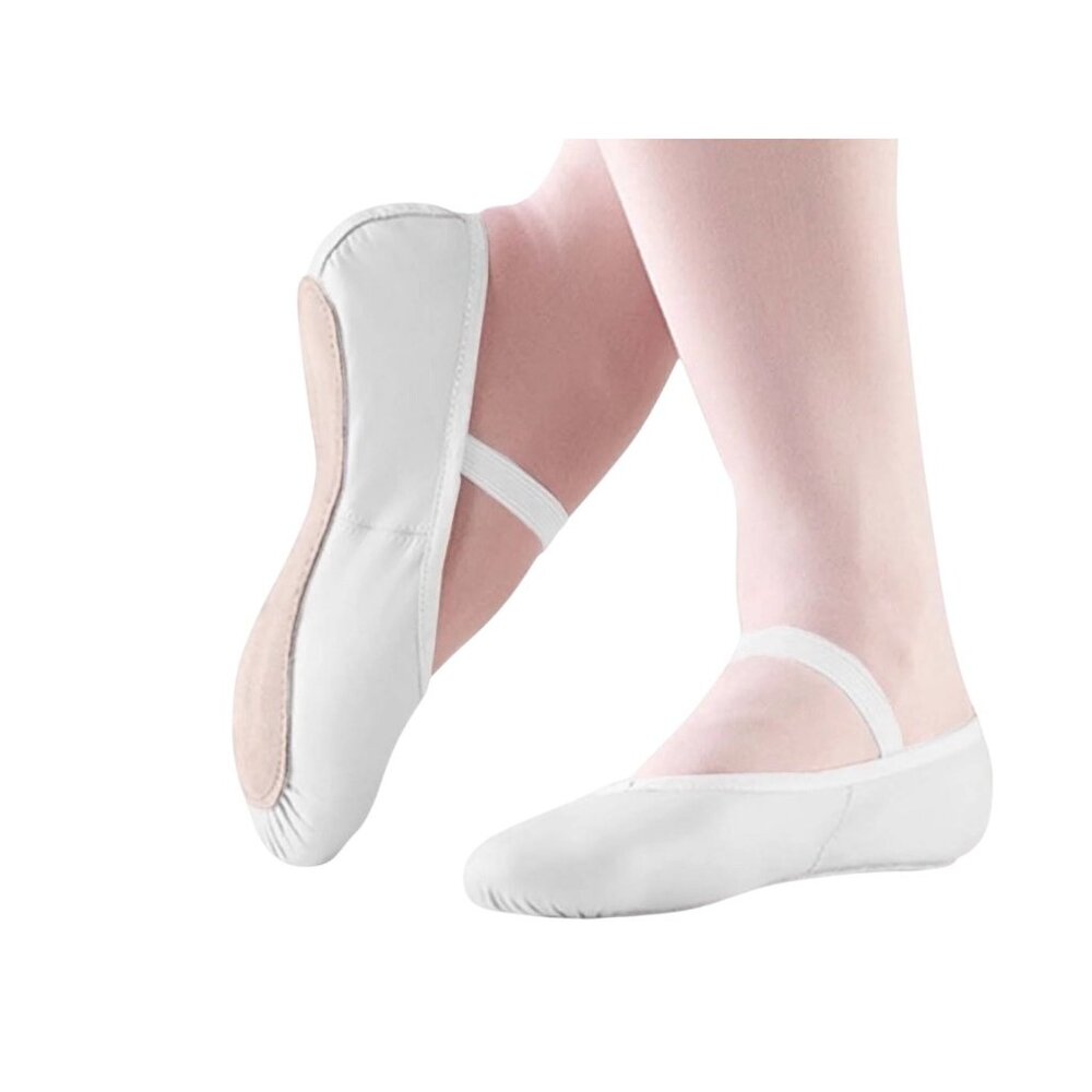 Adult White Full Leather Ballet Shoes Dance Slippers Nyla Wedding Costume